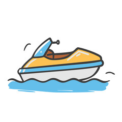 jet ski icon, jet ski vector illustration-simple illustration of jet ski, perfect for jet ski logos and icons