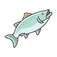 lake trout icon, lake trout vector illustration-simple illustration of lake trout, perfect for lake trout logos and icons