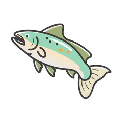 lake trout icon, lake trout vector illustration-simple illustration of lake trout, perfect for lake trout logos and icons