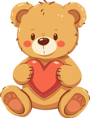 Teddy bear with a heart in its paws.