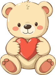 Teddy bear with a heart in its paws.