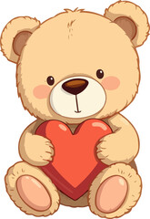 Teddy bear with a heart in its paws.