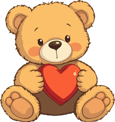 Teddy bear with a heart in its paws.