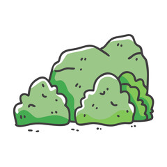moss covered rocks icon, moss covered rocks vector illustration-simple illustration of moss covered rocks, perfect for moss covered rocks logos and icons