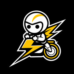 vector illustration of a biker