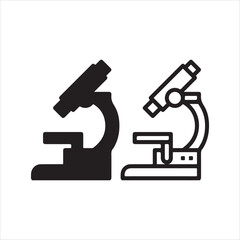 vector microscope icon