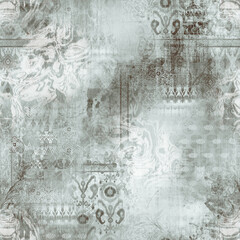 flower allover deometrick background pattern print