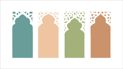 Arabic Islamic Abstract Arches Vector 
