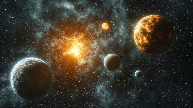 Field of possible habitable exoplanets classification overlays candidate system infographic galactic backdrop soft glow highlights