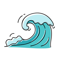 ocean wave icon, ocean wave vector illustration-simple illustration of ocean wave, perfect for ocean wave logos and icons