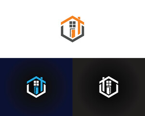 Home shield vector logo template modern real estate security design property investment minimalist architecture home icon construction brand