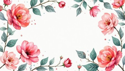 Fototapeta premium Delicate watercolor floral pattern, perfect for spring flyers , floral, daffodil