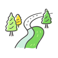 park pathway icon, park pathway vector illustration-simple illustration of park pathway, perfect for park pathway logos and icons