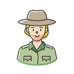 park ranger icon, park ranger vector illustration-simple illustration of park ranger, perfect for park ranger logos and icons