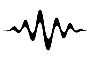 Wave Frequency Icon: Audio & Sound Spectrum Graphic