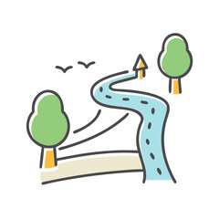 pathway icon, pathway vector illustration-simple illustration of pathway, perfect for pathway logos and icons