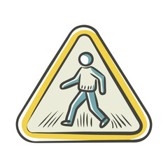 pedestrian crossing icon, pedestrian crossing vector illustration-simple illustration of pedestrian crossing, perfect for pedestrian crossing logos and icons