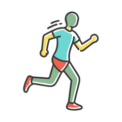 person jogging walking hybrid icon, person jogging walking hybrid vector illustration-simple illustration of person jogging walking hybrid, perfect for person jogging walking hybrid logos and icons