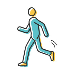 person jogging walking hybrid icon, person jogging walking hybrid vector illustration-simple illustration of person jogging walking hybrid, perfect for person jogging walking hybrid logos and icons