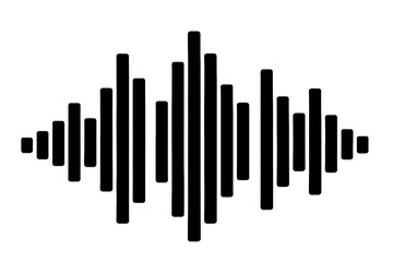 Audio Wave Icon: Dynamic Sound Effect & Music Symbol