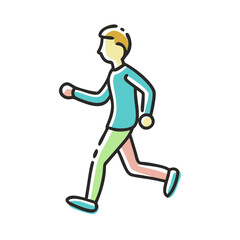 person jogging walking hybrid icon, person jogging walking hybrid vector illustration-simple illustration of person jogging walking hybrid, perfect for person jogging walking hybrid logos and icons