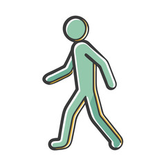 person walking silhouette icon, person walking silhouette vector illustration-simple illustration of person walking silhouette, perfect for person walking silhouette logos and icons