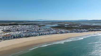 Vistas aérea del municipio de Barbate y su costa , Andalucía  © Antonio ciero