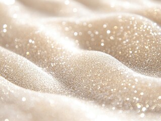 Delicate, shimmering fabric with subtle waves and sparkling details