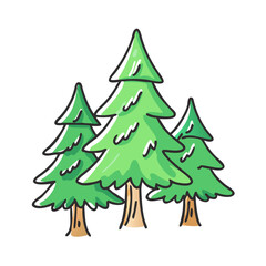 pine tree forest icon, pine tree forest vector illustration-simple illustration of pine tree forest, perfect for pine tree forest logos and icons