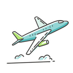 plane takeoff icon, plane takeoff vector illustration-simple illustration of plane takeoff, perfect for plane takeoff logos and icons