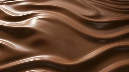 滑らかなミルクチョコレートの波状の背景 美味しい甘さと豊かな茶色の色合いと抽象的な食感