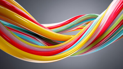 Colorful abstract lines swirling and intertwining in a vibrant display of creativity.