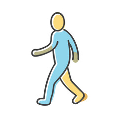 power walking pose icon, power walking pose vector illustration-simple illustration of power walking pose, perfect for power walking pose logos and icons