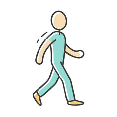 power walking pose icon, power walking pose vector illustration-simple illustration of power walking pose, perfect for power walking pose logos and icons