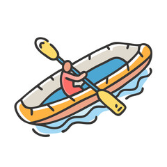river rafting icon, river rafting vector illustration-simple illustration of river rafting, perfect for river rafting logos and icons