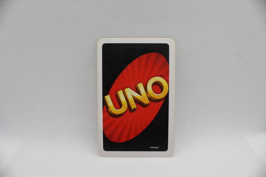 Uno card isolated on a white background