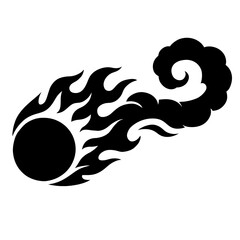 Black Graphic Fire In Window. Graphic Element Vector Icon Representing Burning Building or Fire Emergency.