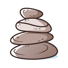 rock cairn icon, rock cairn vector illustration-simple illustration of rock cairn, perfect for rock cairn logos and icons