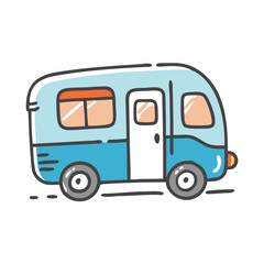 rv camper icon, rv camper vector illustration-simple illustration of rv camper, perfect for rv camper logos and icons