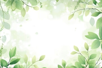 Delicate Green Foliage Frame