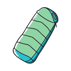 sleeping bag icon, sleeping bag vector illustration-simple illustration of sleeping bag, perfect for sleeping bag logos and icons