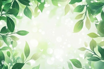 Lush greenery frame, soft light