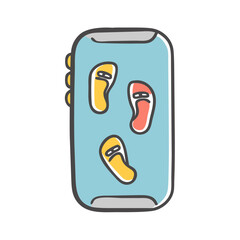 step counter app icon, step counter app vector illustration-simple illustration of step counter app, perfect for step counter app logos and icons