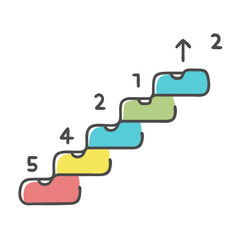 steps with gradient icon, steps with gradient vector illustration-simple illustration of steps with gradient, perfect for steps with gradient logos and icons