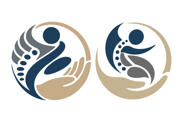Two stylized logos for holistic health services.