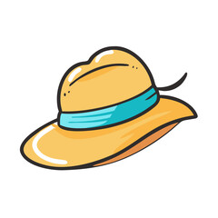 sun hat icon, sun hat vector illustration-simple illustration of sun hat, perfect for sun hat logos and icons