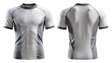compression jersey front and back on bright white background