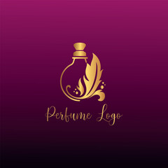 perfume fragrance outlet store logo design vector