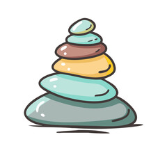 trail cairn icon, trail cairn vector illustration-simple illustration of trail cairn, perfect for trail cairn logos and icons
