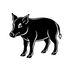 boar line art silhouette vector